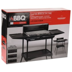 ProGarden Griglia Elettrica Barbecue con Supporto 2000W Nera