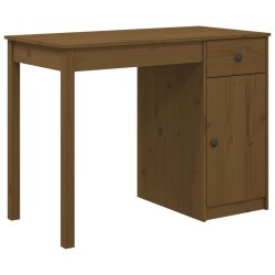 vidaXL Scrivania Miele 100x50x75 cm in Legno Massello di Pino