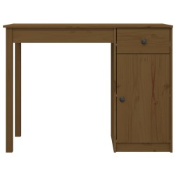 vidaXL Scrivania Miele 100x50x75 cm in Legno Massello di Pino