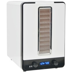 vidaXL Disidratatore Alimentare con 10 Vassoi 550 W Bianco