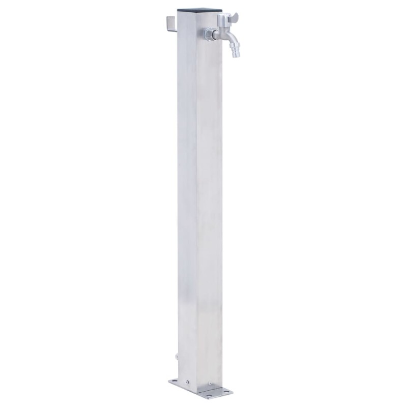 vidaXL Colonna d'Acqua da Giardino 60 cm Acciaio Inox Quadrato