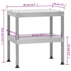 vidaXL Tavolo per Forno Affumicatore 40x28x44,5 cm in Acciaio Zincato