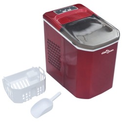 vidaXL Macchina per il Ghiaccio Rossa 1,4 L 15 kg / 24 h