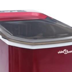 vidaXL Macchina per il Ghiaccio Rossa 1,4 L 15 kg / 24 h