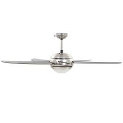 vidaXL Ventilatore da Soffitto Decorato con Luce 128 cm Marrone