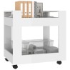 vidaXL Carrello Scrivania bianco lucido 60x45x60 cm Legno ingegnerizzato