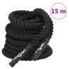 vidaXL Corda da Allenamento Nera 15 m 11 kg in Poliestere