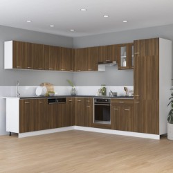 Armadio per Frigo Rovere Marrone 60x57x207 cm Legno ingegnerizzato