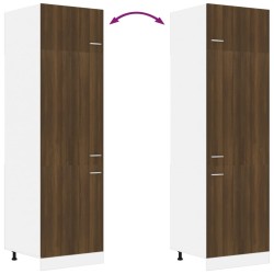 Armadio per Frigo Rovere Marrone 60x57x207 cm Legno ingegnerizzato