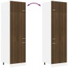 Armadio per Frigo Rovere Marrone 60x57x207 cm Legno ingegnerizzato