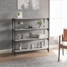 vidaXL Libreria grigio sonoma 100x33x100cm Legno ingegnerizzato e Acciaio