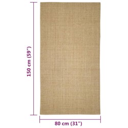 vidaXL Tappeto in Sisal per Tiragraffi 80x150 cm