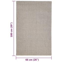 vidaXL Tappeto in Sisal per Tiragraffi Sabbia 66x100 cm