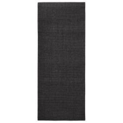 vidaXL Tappeto in Sisal per Tiragraffi Nero 80x200 cm