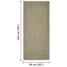 vidaXL Tappeto in Sisal per Tiragraffi Tortora 66x150 cm