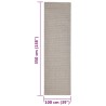 vidaXL Tappeto in Sisal per Tiragraffi Sabbia 100x350 cm