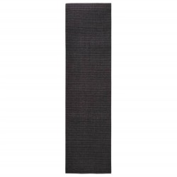 vidaXL Tappeto in Sisal per Tiragraffi Nero 80x300 cm