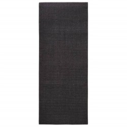 vidaXL Tappeto in Sisal per Tiragraffi Nero 100x250 cm