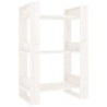 vidaXL Libreria/Divisorio Bianco 60x35x91 cm in Legno Massello di Pino