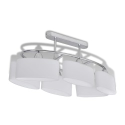 vidaXL Lampade da Soffitto Ellissoidali 2 pz Paralume in Vetro E14