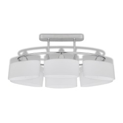 vidaXL Lampade da Soffitto Ellissoidali 2 pz Paralume in Vetro E14