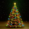 vidaXL Rete di Luce per Albero di Natale 180 LED Multicolore 180 cm