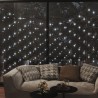 vidaXL Luci di Natale Rete Bianco Freddo 3x3m 306 LED Interni Esterni