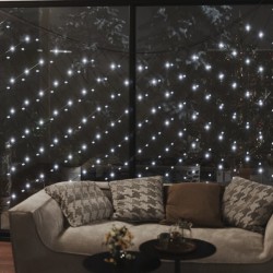 vidaXL Luci di Natale Rete Bianco Freddo 3x2m 204 LED Interni Esterni