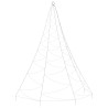 vidaXL Albero da Parete con Gancio Metallico 260 LED Bianco Caldo 3 m