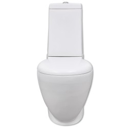 vidaXL Set Toilette e Bidè in Ceramica Bianca