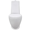 vidaXL Set Toilette e Bidè in Ceramica Bianca