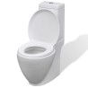 vidaXL Set Toilette e Bidè in Ceramica Bianca