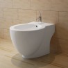 vidaXL Set Toilette e Bidè in Ceramica Bianca