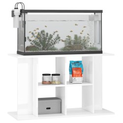 vidaXL Supporto Acquario 100x40x60cm Legno ingegnerizzato Bianco Lucido