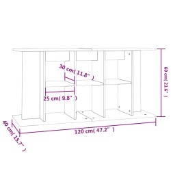 vidaXL Supporto Acquario 120x40x60 cm Legno ingegnerizzato Rovere Marrone