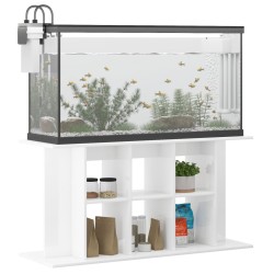 vidaXL Supporto Acquario 120x40x60 cm Legno ingegnerizzato Bianco Lucido