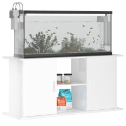 vidaXL Supporto Acquario 121x41x58 cm Legno ingegnerizzato Bianco Lucido