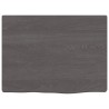 vidaXL Piano Bagno Grigio Scuro 40x30x2 cm Legno Massello Trattato