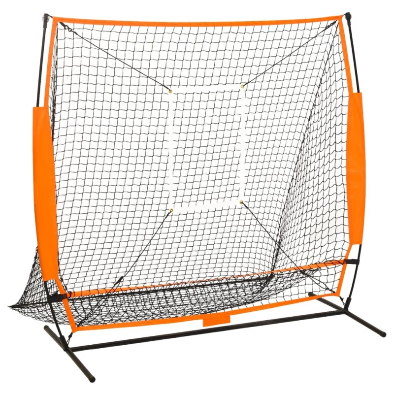 vidaXL Rete da Allenamento Multisport Baseball Nera 174x76x158,5 cm