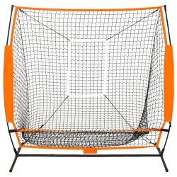 vidaXL Rete da Allenamento Multisport Baseball Nera 174x76x158,5 cm