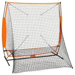 vidaXL Rete da Allenamento Multisport Baseball Nera 174x76x158,5 cm