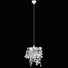 vidaXL Lampadario da Soffitto Foglie e Paillette 21,5 x 30 cm Argento 