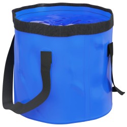 vidaXL Secchi Pieghevoli 2 pz Blu 30 L in PVC