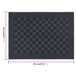 vidaXL Strofinacci da Cucina 20 pz Neri e Grigi 50x70 cm in Cotone