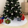 vidaXL Gonna per Albero di Natale Bianca 122 cm in Similpelle