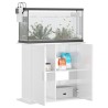 vidaXL Supporto Acquario 81x36x73cm in Legno ingegnerizzato Bianco Lucido