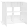 vidaXL Supporto Acquario 81x36x73cm in Legno ingegnerizzato Bianco Lucido