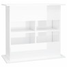 vidaXL Supporto Acquario 81x36x73cm in Legno ingegnerizzato Bianco Lucido