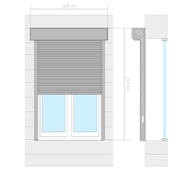 vidaXL Tapparella Avvolgibile in Alluminio 100x210 cm Antracite