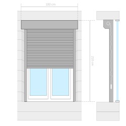 vidaXL Tapparella Avvolgibile in Alluminio 100x210 cm Antracite